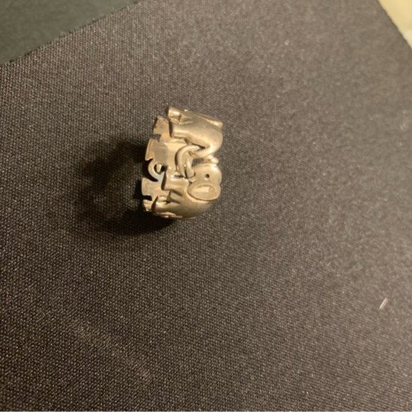 3 Three Pc Elephant rings for Good Luck with Tusks Up, size 7 - Picture 3 of 7